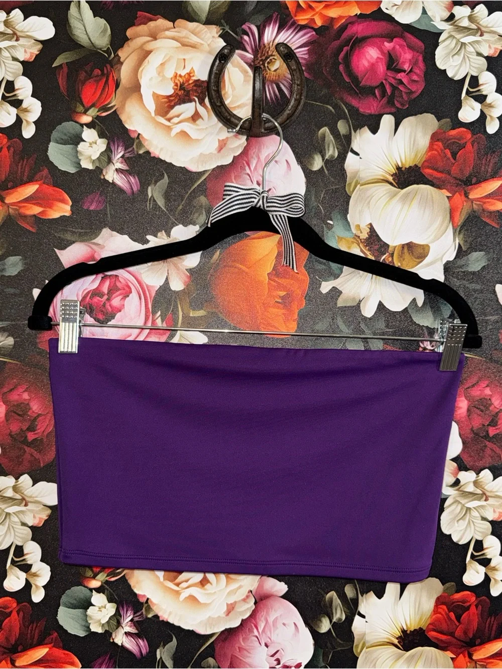 Express 3-Piece Purple Button-Down, Bandeau, Short Set, NWT, S/M
